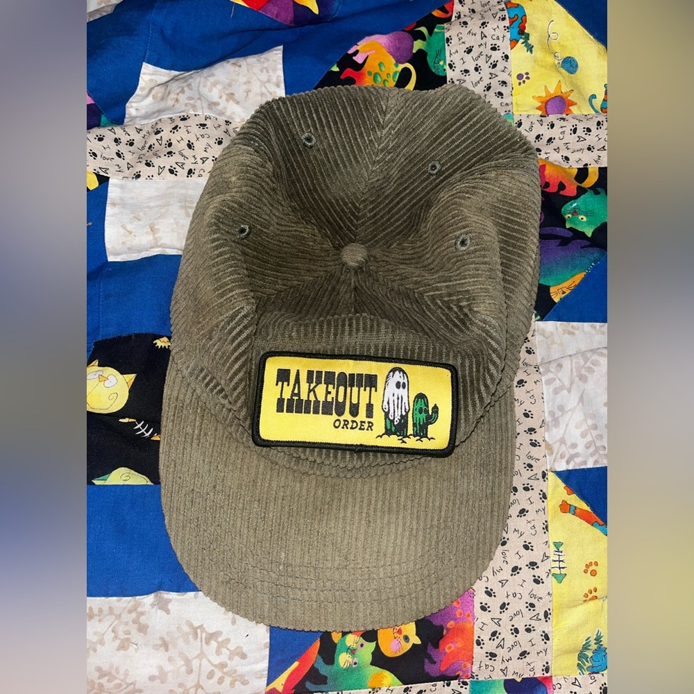Takeout Order Green Corduroy Ghost Hat
